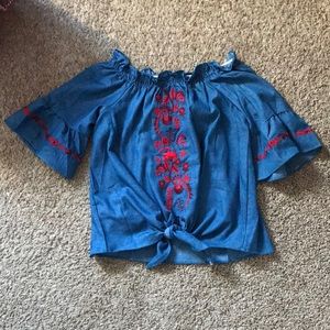 off the shoulder shirt